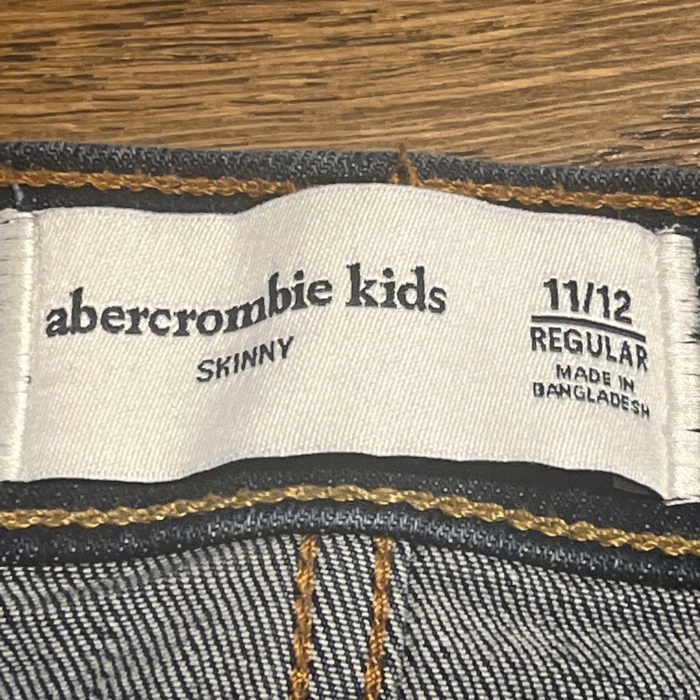 Abercrombie & Fitch Jeans Size 11/12 Regular Kids High Rise Skinny Blue New - Picture 3 of 15